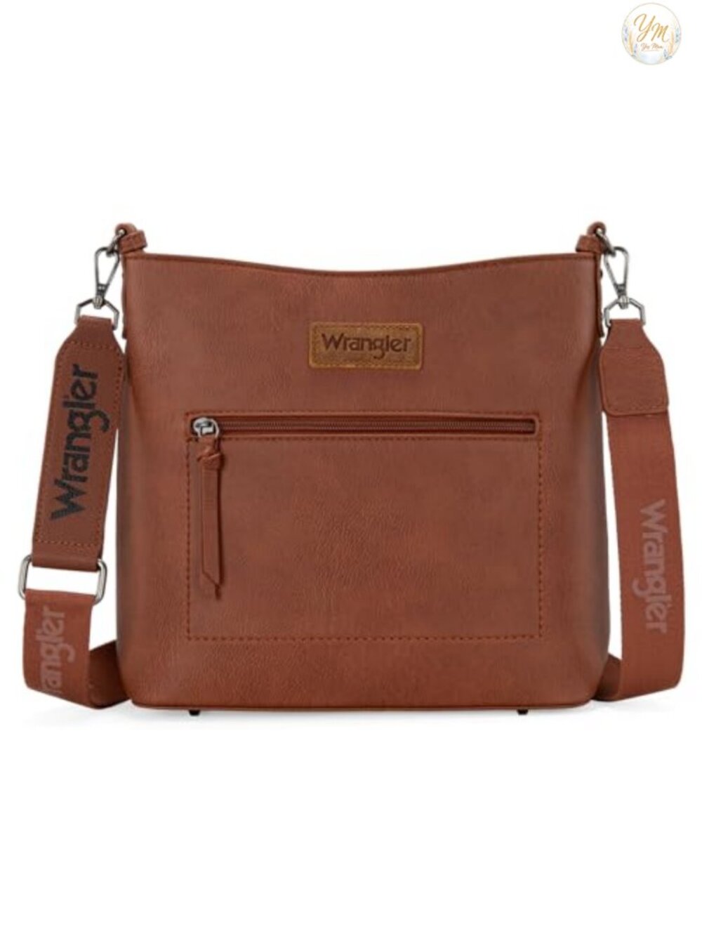 Wrangler Women's Vegan Leather Crossbody Bag Ultra-Light, Travel Purse with